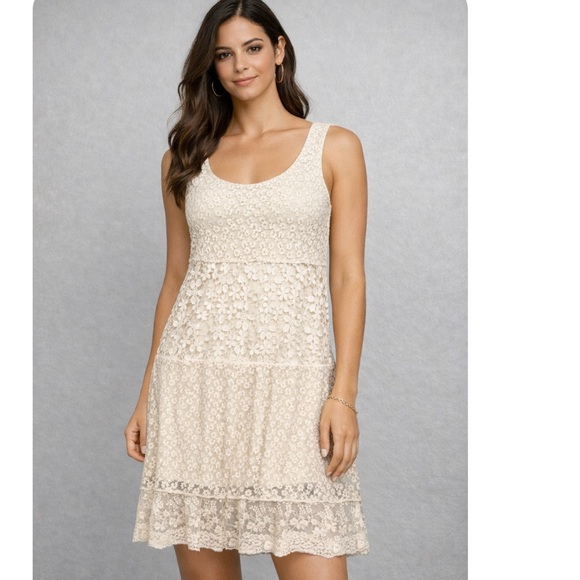 Bailey 44 Dresses & Skirts - BAILEY44 Creme Lace Dress Size Small